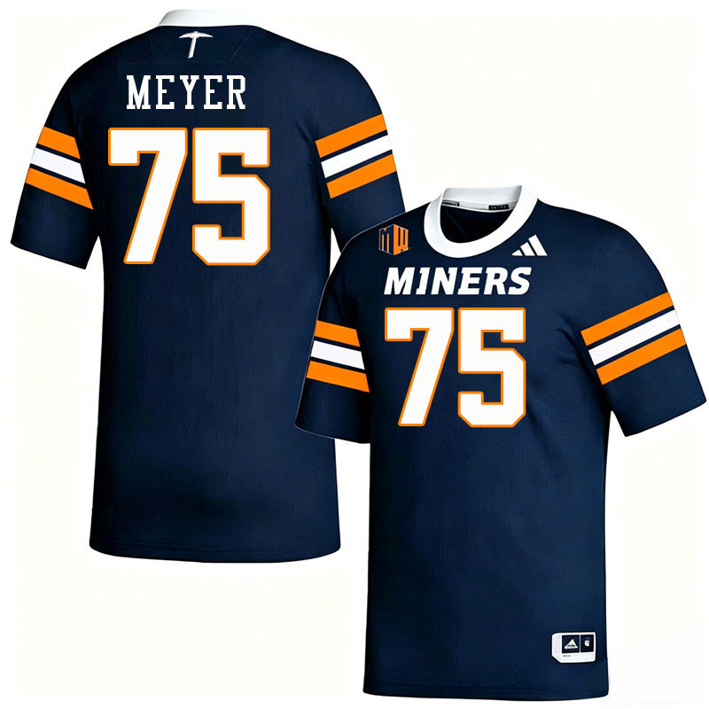 UTEP Miners #75 Andrew Meyer College Football Jerseys,Uniforms-Navy
